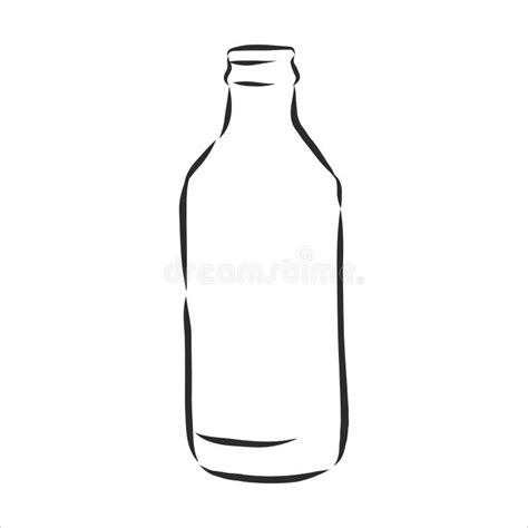 Vector of Sketch Bottles. Glass Bottle, Vector Sketch Illustration ...