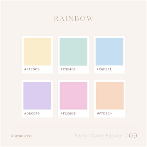 Muted Rainbow Color Palette, Orange Color Palettes, Pastel Colour ...