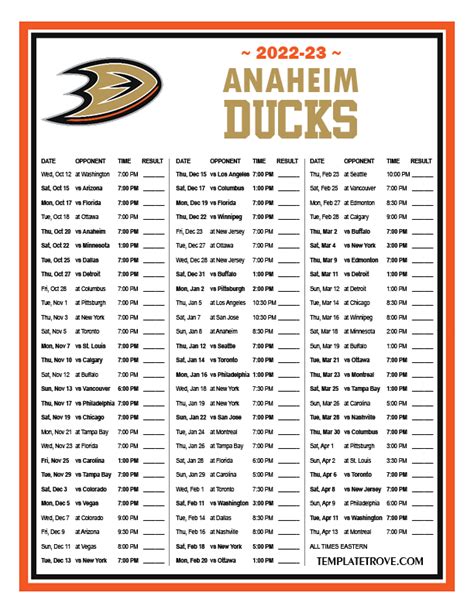 Ducks Printable Schedule 2024 - Cleveland Indians Schedule 2024