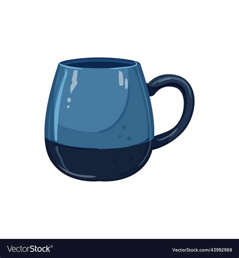 Empty cup ceramic cartoon Royalty Free Vector Image