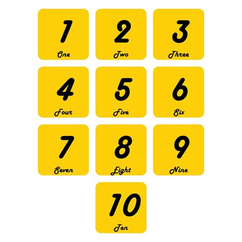 Numbers 1-10 Printable Free