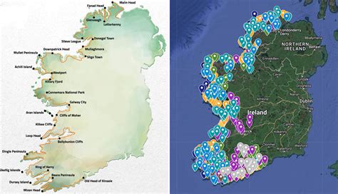 Wild Atlantic Way Map (Interactive With Attractions)