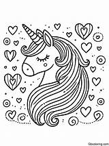 Newest Unicorn Head Coloring Pages Free Printable sketch template
