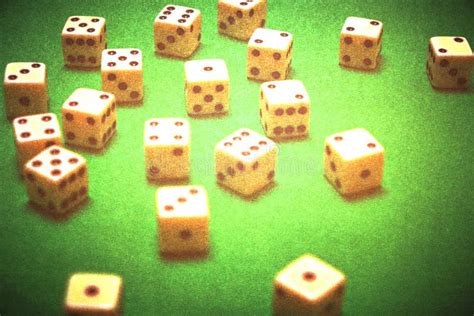 Dice in a Casino on a Green Table in a Retro Setting Stock Image - Image of gaming, competition ...