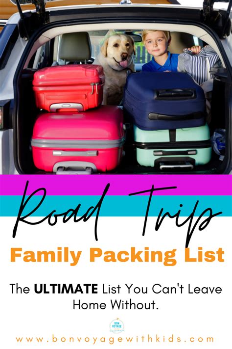 Road Trip Family Packing List -- EVERYTHING You Need! | Road trip ...