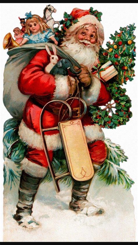 Vintage Christmas Santa Wallpapers - Top Free Vintage Christmas Santa ...