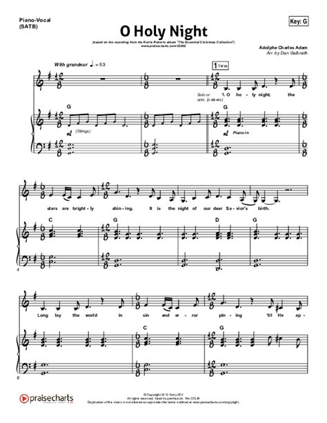 O Holy Night Sheet Music PDF (Kerrie Roberts) - PraiseCharts