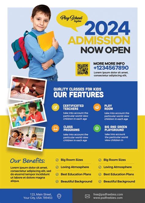 School Admission Open AD Flyer PSD | PSDFreebies.com | Admissions poster, School advertising ...