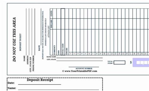 Deposit Slip Templates | Template Business