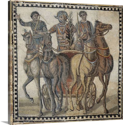 Chariot Race, Roman mosaic Wall Art, Canvas Prints, Framed Prints, Wall Peels | Great Big Canvas