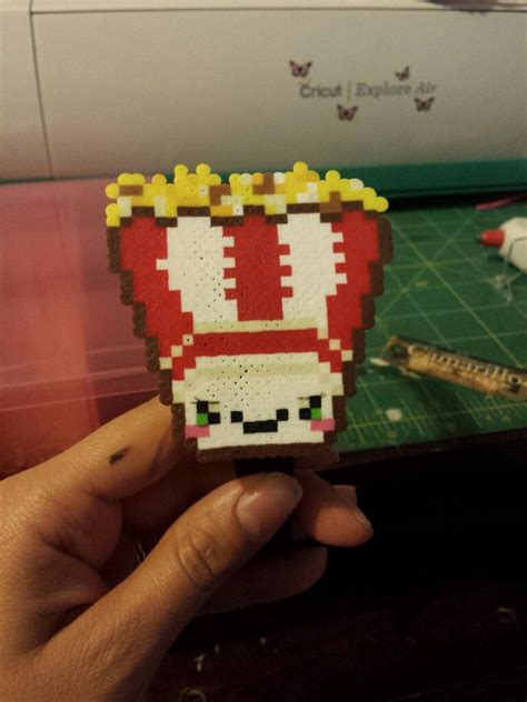 I try my best perler beads popcorn shopking | Perler bead patterns ...