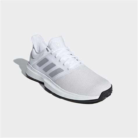 Adidas Mens GameCourt Tennis Shoes - White - Tennisnuts.com