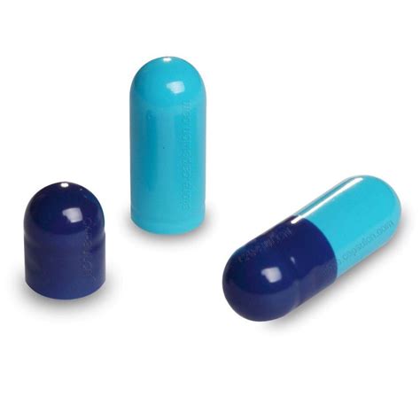 Size 0 dark blue light blue empty gelatin capsules - CapsulCN