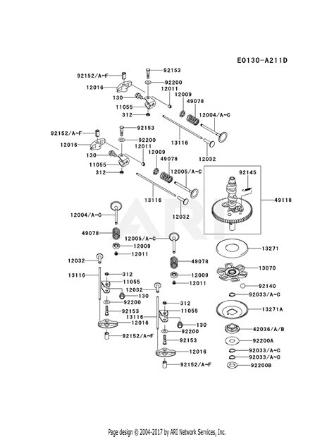 Kawasaki FR691V-ES05 4 Stroke Engine FR691V Parts Diagram for VALVE ...