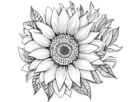 Sunflower Mandala Coloring Page - Coloring Page