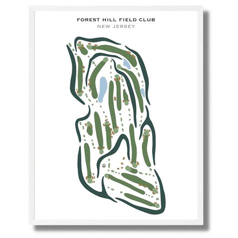 Forest Hill Field Club NJ Golf Course Map Home Decor - Etsy