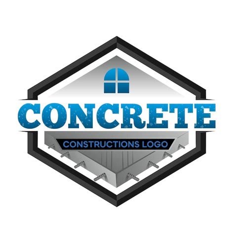 Premium Vector | Slab concrete and construction logo design