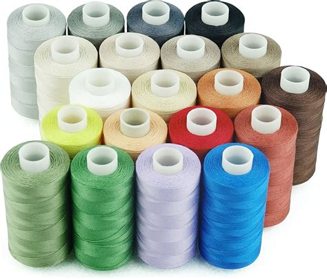 Simthread 20 Colors All Purposes Cotton Quilting Thread 50s/3 Thread for Piecing Sewing etc ...