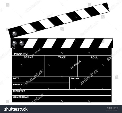 Film Clapper Slate (Vector) - 4607011 : Shutterstock