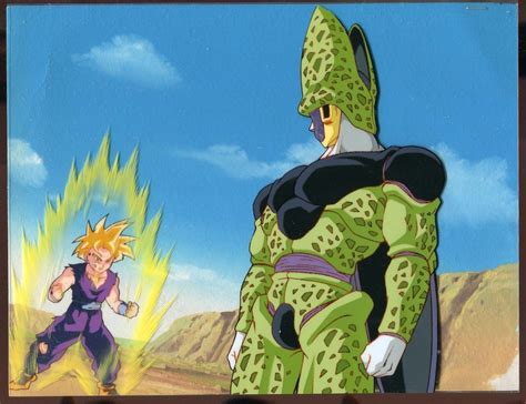 GOHAN CELL DRAGONBALL original Production anime cel Background | eBay ...