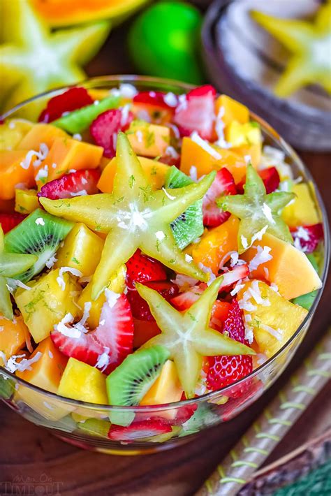 Tropical Fruit Salad with Honey Lime Dressing - Mom On Timeout