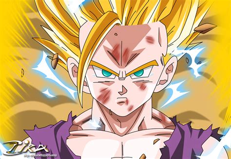 Gohan Turns ssj2 for the first time by zika-arts on DeviantArt