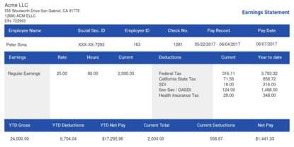 1099 Pay Stub Template Excel For Your Needs