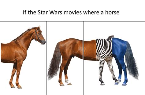 If the Star Wars Movies where a horse : r/PrequelMemes