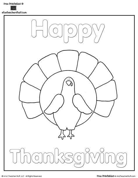 Turkey Print Out Coloring Pages