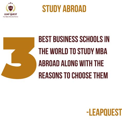 3 Best Business Schools for MBA and their importance | by LeapQuest - Overseas Education ...