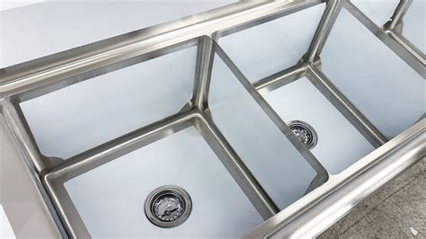 90 ins Stainless Steel 3 Compartment Sink NSF C3T181812-18LR