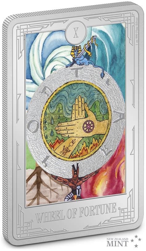 2023 Niue Tarot Cards Wheel of Fortune 1oz Silver Coin - GRReserve.com