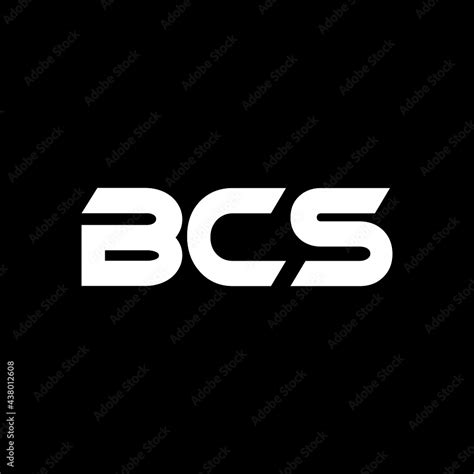 BCS letter logo design with black background in illustrator, vector ...