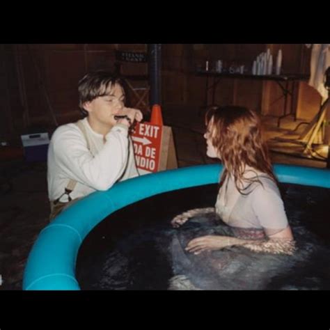 kate and leo between takes of the sinking on set of Titanic | Titanic ...