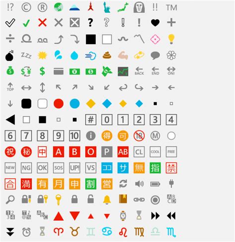 Segoe Ui Symbol Cheat Sheet - acetopixels