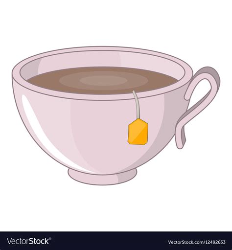 Cup of tea icon cartoon style Royalty Free Vector Image