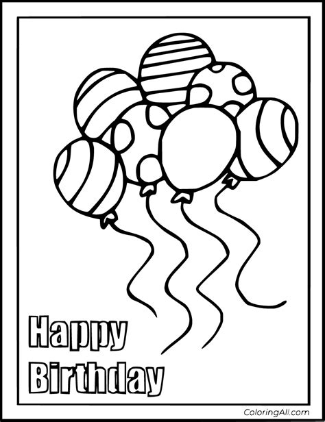 Printable Birthday Cards Color Foldable