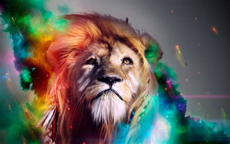 Lion Abstract 4k, HD Abstract, 4k Wallpapers, Images, Backgrounds ...