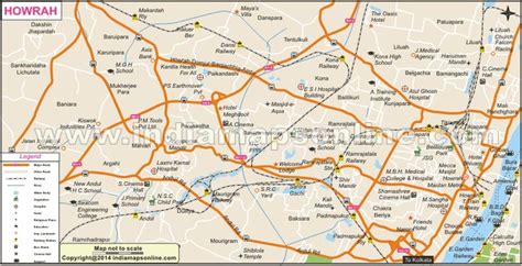 Howrah City Map | Howrah, City maps, City map