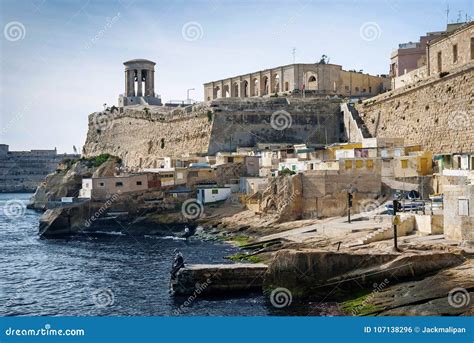 La Valletta Old Town Fortifications Architecture Scenic View in ...