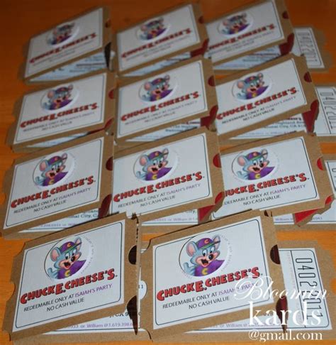 BloominKards: Chuck E. Cheese Invitations