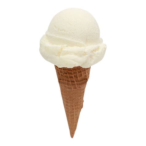 Fake Single Scoop Vanilla Ice Cream on Sugar Cone