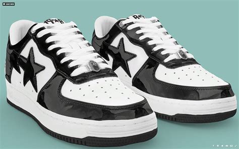 bape sta sneaker black and white 3D model | CGTrader