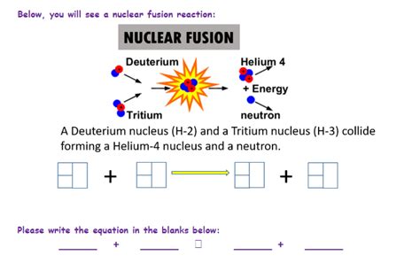 Nuclear Fusion Equation Deuterium Tritium - Tessshebaylo