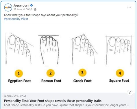 Personality Test Your Foot shape reveals these personality traits