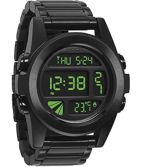 Nixon The Unit SS All Black Digital Watch | Zumiez