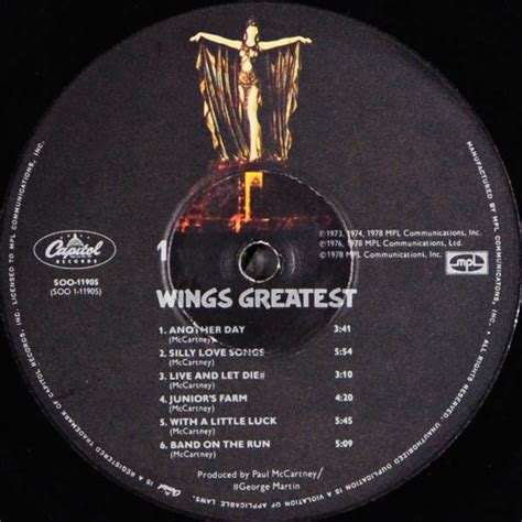 The Hideaway: Greatest "Greatest Hits" Albums: WINGS GREATEST [1978]