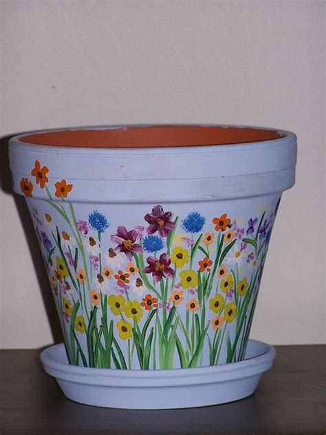 Hand Painted terra cotta pot | Painted flower pots, Painted clay pots, Decorated flower pots