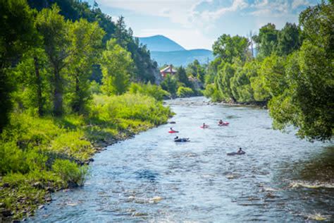 Tubing the Yampa River at Steamboat Springs, Colorado