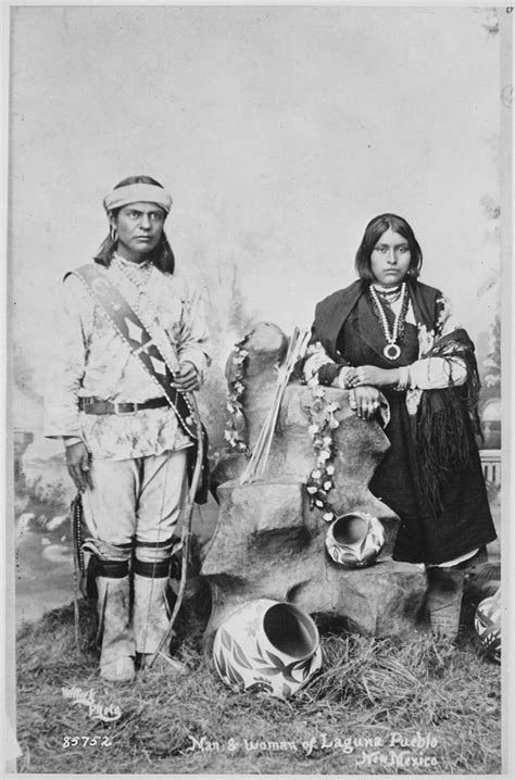 Man and woman of Laguna Pueblo, New Mexico - NARA | Native american ...